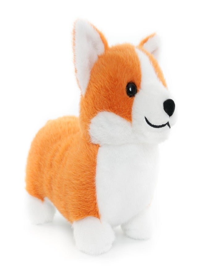 WEIGEDU Corgi Plush Toy, 12 Inch Cute Stuffed Animal, Soft Kawaii Dog Pillow, Realistic Welsh Corgi Puppy, Gifts for Kids and Dog Lovers, Orange and White - Image 1